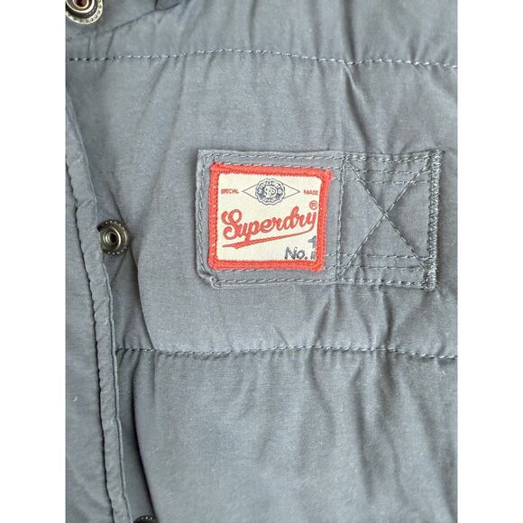 Superdry Blue Padded Gilet Women’s Size S Full Zip Casual Outdoor Vest - Picture 6 of 13